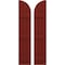 Ekena Millwork Americraft 3-Board (3 Batten) Wood Joined Board-n-Batten Shutters w/ Arch Top, ARW401BQ311X77MRH, PR ARW401BQ311X77MRH - alternate 1